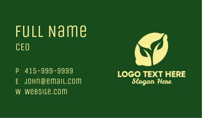 Natural Organic Lemon  Business Card Image Preview
