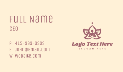 Lotus Yoga Class Business Card Image Preview