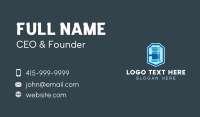 Blue Gavel Shield Business Card Image Preview