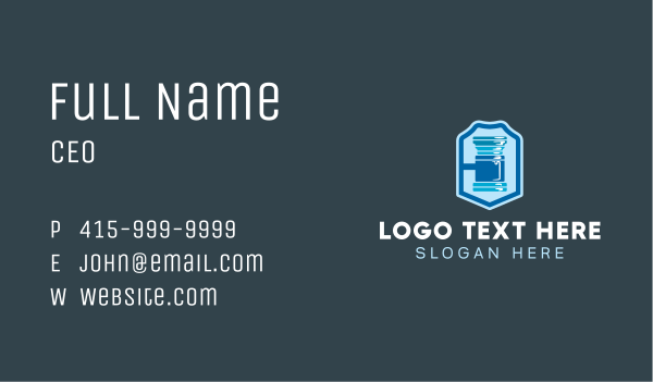 Blue Gavel Shield Business Card Design Image Preview