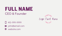 Fun Apparel Wordmark Business Card Image Preview