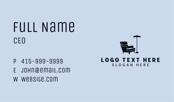 Lamp Chair Furniture Business Card Design Image Preview