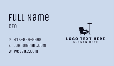 Lamp Chair Furniture Business Card Image Preview