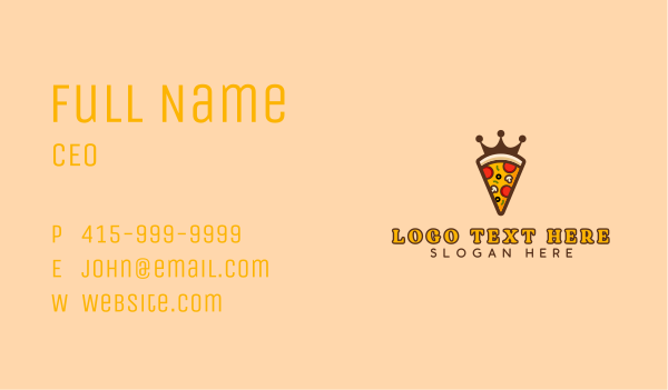 Pizza Restaurant Crown Business Card Design Image Preview