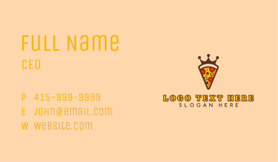Pizza Restaurant Crown Business Card Image Preview