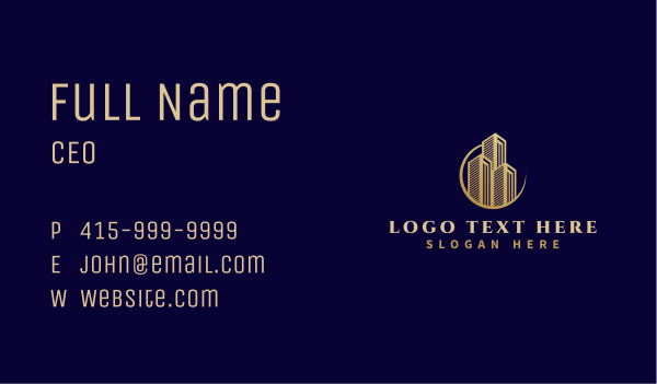 Premium Building Skyscraper Business Card Design Image Preview