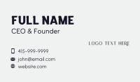 Elegant Black Wordmark Business Card Preview