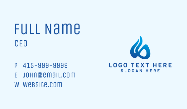 Blue Infinite Flame  Business Card Design Image Preview