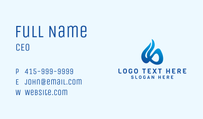 Blue Infinite Flame  Business Card Image Preview