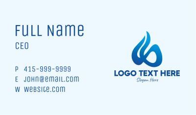 Blue Infinite Flame  Business Card