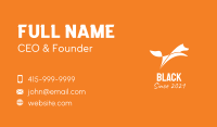 White Silhouette Fox  Business Card Image Preview
