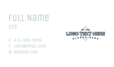 Generic Classic Wordmark Business Card Image Preview