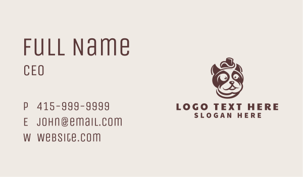 Top Hat French Bulldog Business Card Design Image Preview