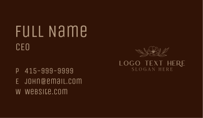 Classic Flower Shop Wordmark Business Card Image Preview