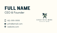 Rustic Rosemary Restaurant Business Card Design