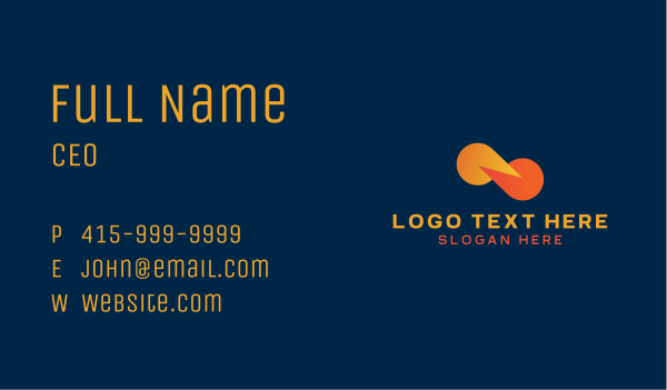 Abstract Startup Loop Business Card Design Image Preview