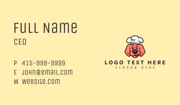 Dog Chef Pet Business Card Design Image Preview