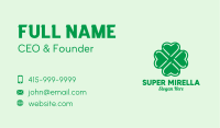 Green Heart Shamrock  Business Card Image Preview
