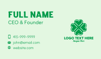Green Heart Shamrock  Business Card Image Preview