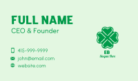 Green Heart Shamrock  Business Card Image Preview