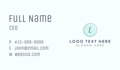 Generic Script Badge Lettermark Business Card Image Preview
