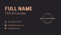 Classic Round Wordmark Business Card Image Preview