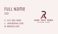 R & A Monogram Business Card Image Preview