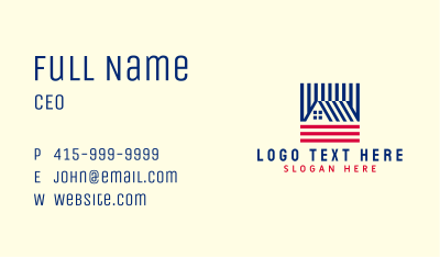Patriotic Residential House Business Card Image Preview