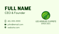 Round Green Leaf Business Card Image Preview