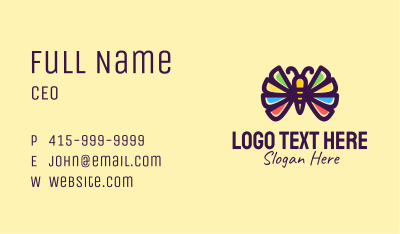 Colorful Butterfly Wings Business Card
