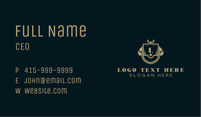 Upscale Royalty Shield Business Card Image Preview