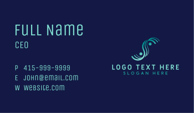 Generic Waves Letter S Business Card Image Preview