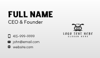 Scary Skull Snake  Business Card Design