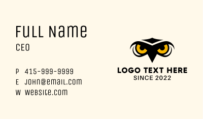 Night Owl Aviary Business Card Image Preview