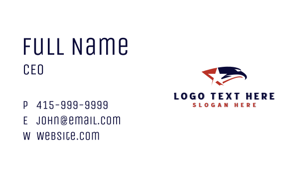 Eagle Star Patriot Business Card Design Image Preview