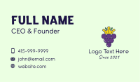 Grapes Crown Business Card Image Preview