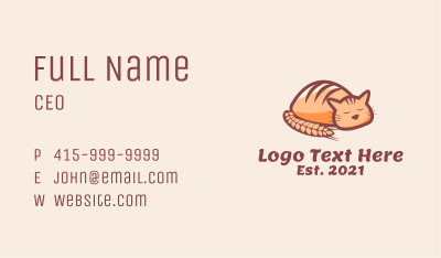 Wheat Bread Cat  Business Card Image Preview