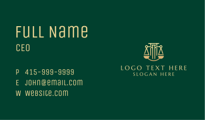 Legal Law Firm Courthouse Business Card Image Preview