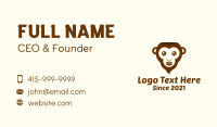 Brown Monkey Coffee Bean Business Card Image Preview