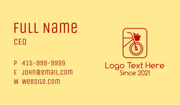 Red Grocery Bike Business Card Design Image Preview
