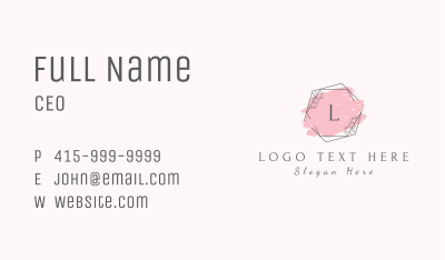 Hexagon Brushstroke Lettermark  Business Card Image Preview