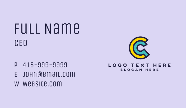 Creative Agency Letter CA Business Card Design Image Preview