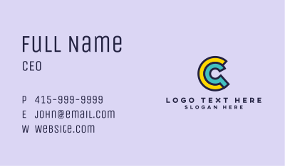 Creative Agency Letter CA Business Card Image Preview