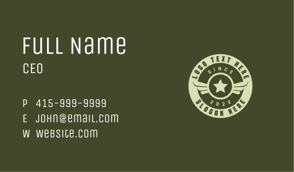 Military Air Force Badge Business Card Design Image Preview