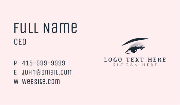 Chic Beauty Eyelashes Business Card Design Image Preview