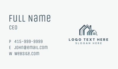 Gradient House Roofing Business Card Image Preview