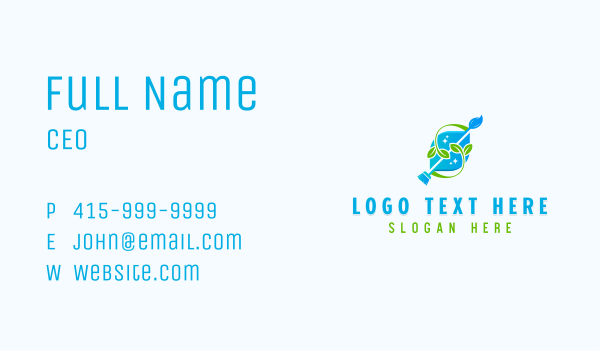 Cleaner Sanitation Janitorial Business Card Design Image Preview