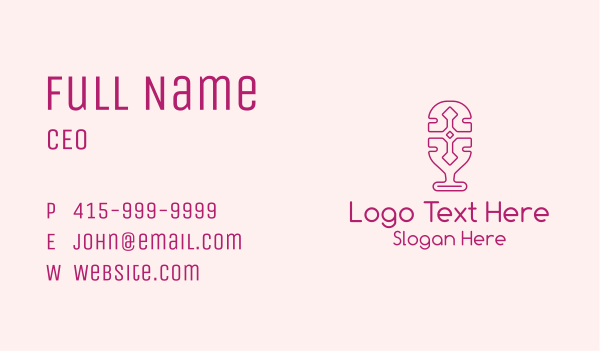 Cross Podcast Outline Business Card Design Image Preview