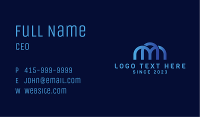 Letter M Arch Structure Business Card Image Preview
