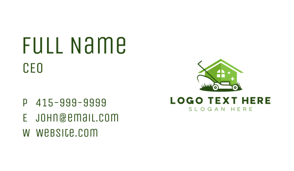 Gardening Lawn Mower Business Card Design Image Preview